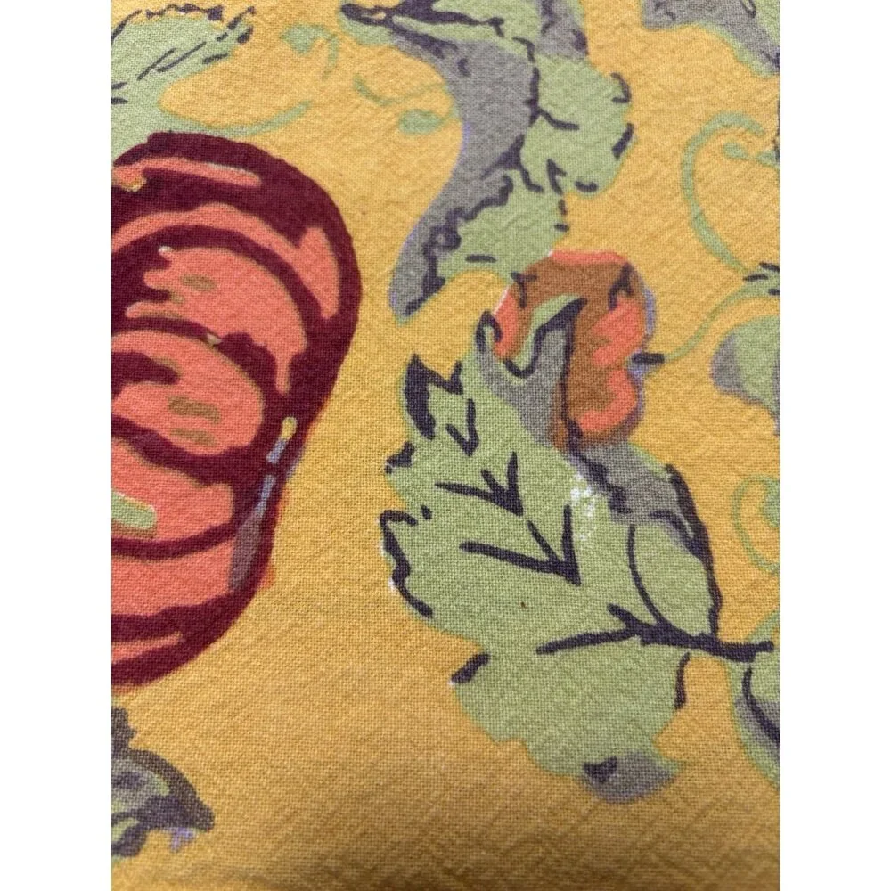 Sur La Table Autumn Pumpkin Botanical Harvest Colorful, Napkins, Set of 4